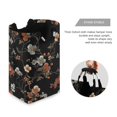 thumbnail image 3 of Yayeee Freestanding Laundry Hamper with Handle Collapsible Large Storage Basket for Clothes, Black Flowers, 3 of 7