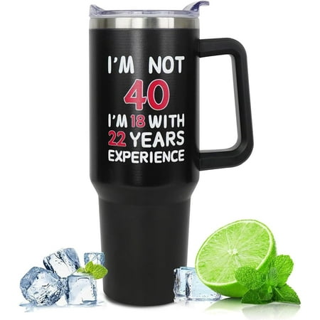 

40th Birthday Gifts For Him Women Mens 40th Birthday Gift Ideas 40th Birthday Gifts For Men Funny Forty Birthday Gifts For Men And Women 40th Cups 50th Tumbler with Handle
