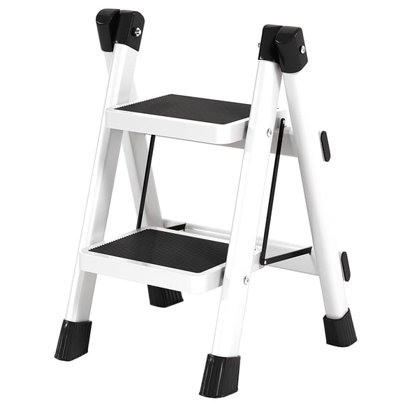 Escalera Plegable 2 Peldaños Lo Necesito | Acero Reforzado, Antiderrapante y Compacta para Hogar u Oficina