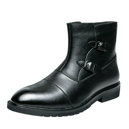 

XINSHIDE Shoes Retro Boots Shoes High Short Mens Breathable Thermal Heels Leather Laceup Fashion Womens Leisure Shoes