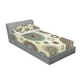 thumbnail image 2 of Ambesonne Colorful Fitted Sheet & Pillow Sham Set, Oriental Round Motifs, Twin, Multicolor, 2 of 2