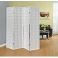 thumbnail image 2 of 4 Panel Folding Floor Screen in White, 2 of 5