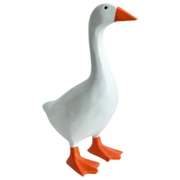 Bohorizon 7 in Mini Desk Goose Key Holder Decor Desk Goose Statue for Gifts (White)