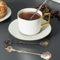 thumbnail image 1 of Cucharas de Café Vintage de Metal Tallado | Aleación Bronceada | 12,5 X 2,2 Cm | Cucharas de Postre | Vajilla Occidental | Decoración Fotográfica | 1 Cuchara, 1 of 6