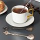 thumbnail image 1 of MTBLYS Cucharas de metal talladas vintage | Cucharas para remover | Cucharas de café y té | Cucharas de postre | Vajilla occidental para el hogar | Exquisito diseño en relieve | 12,5 cm, 1 of 7