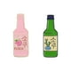thumbnail image 1 of Brooch Pins, botella coreana de soju esmaltada, melocotón y bambú, 1 of 2