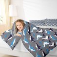thumbnail image 4 of Feelyou Shark Animal Full Size Comforter Sets, Cute Sealife Child Bedding Sets, 3pcs, 4 of 8