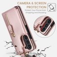 thumbnail image 2 of Dteck for Samsung Galaxy Z Fold 5 Case Wallet with Card Holder, PU Leather Zipper Pocket Card Slots Front Cover Flip Kickstand Shockproof Phone Case for Galaxy Z Fold5 5G,Rosegold, 2 of 8