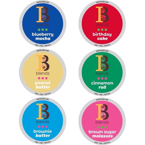 Intelligent Blends Flavored Coffee Pods Variety Pack, Compatible w/ K-Cup Brewers, 80ct