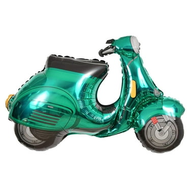 38" Jumbo Green Scooter Vespa Moped Paris Travel Décor Travelling Party Decoration Luca Birthday Party Mylar Foil Balloon