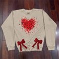 thumbnail image 4 of Xixinqiwan Valentine's Day Long Sleeve Shirts,Women Love Heart Valentines Day Sweatshirts Raglan Pullover Tops Long Sleeve Shirt, 4 of 6