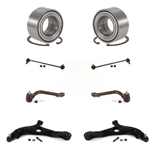 Transit Auto Bras de Commande Inférieur à Roulement avant avec Tige de Liaison Extérieure à Rotule et Kit de Stabilisateur de Barre de Oscillation (8 Pcs) pour Voiture 2011-2012 Moteur à Essence Kia Optima - Côté Gauche Droit (Conducteur Passager) K7T-108403