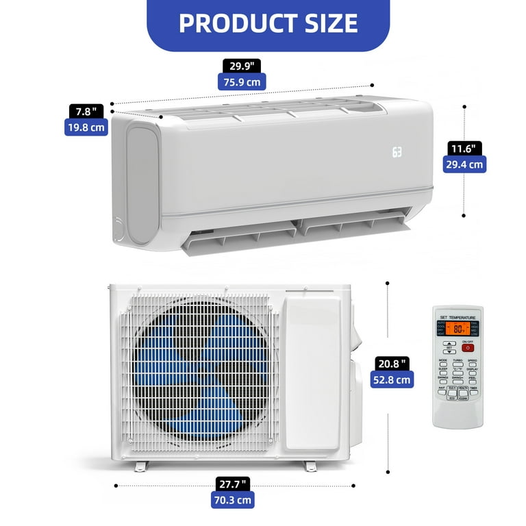 mimipapa Uforic 12000 BTU Mini Split AC Heat Pump, 21 SEER2, WiFi