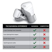 Hayabusa T3 Boxing Gloves for Men and Women - White/Grey, 16 oz