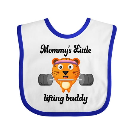 

Inktastic Weightlifting Mommys Little Lifting Buddy Gift Baby Boy or Baby Girl Bib