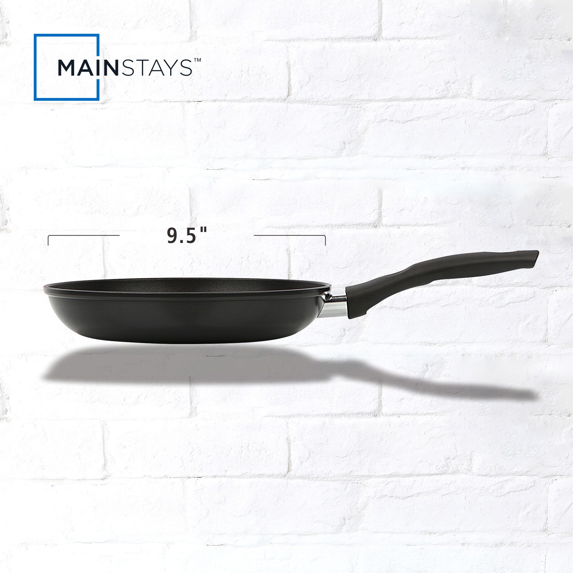 Mainstays 9.5-Inch Nonstick Skillet, Black photo 2