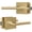 Satin Brass, variant on Mega Handles | Prime Entry Lever | Polished Chrome