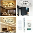 thumbnail image 2 of Modern Ceiling Light Dimmable LED Chandelier Flush Mount Ceiling Lights, Remote Control Acrylic Ring Ceiling Lamp Fixture for Living Room Dining Room Bedroom (White, 8 Heads), 2 of 14