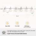 thumbnail image 3 of Bathroom Light Fixtures Chrome with Hammered Glass Shade, Vanity Lighting Fixtures Over Mirror Wall Mount E26 Socket for Hallway Kitchen Bedroom Living Room, 3 of 6