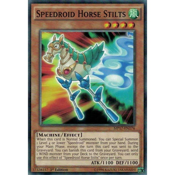 YuGiOh 2017 Mega-Tin Mega Pack Common Speedroid Horse Stilts MP17-EN176