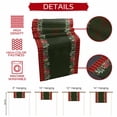 thumbnail image 6 of Burlap Table Runner 72 Inches Long,Merry Christmas Poinsettia Green Leaf Non-Slip Kitchen Table Runners for Dining Room Everyday Use Party Table Decorations Red Floral Berry on Plaid, 6 of 9