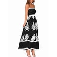 thumbnail image 2 of Vestido de Tirantes Finos con Estampado Floral y Bolsillos, Negro, Talla M, 2 of 7
