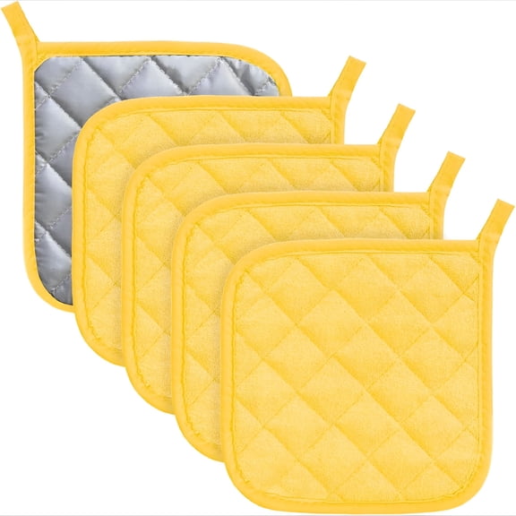 ACDANC Pot Holders Cotton Made Machine Washable Heat Resistant Potholder,Pot Holder,Hot Pads,Cooking and Baking set of 5