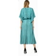 thumbnail image 2 of HAPPY BAY Women's Summer Loungewear OverSize Caftan Maxi Boho Nightwear 2X-3X Dark Cyan_AC649, 2 of 3