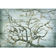 thumbnail image 2 of wall26 - Almond Blossom Painting by Vincent Van Gogh on a Blue Wood Textured Background - Wall Mural, Removable Sticker, Home Decor - 100x144 inches, 2 of 6