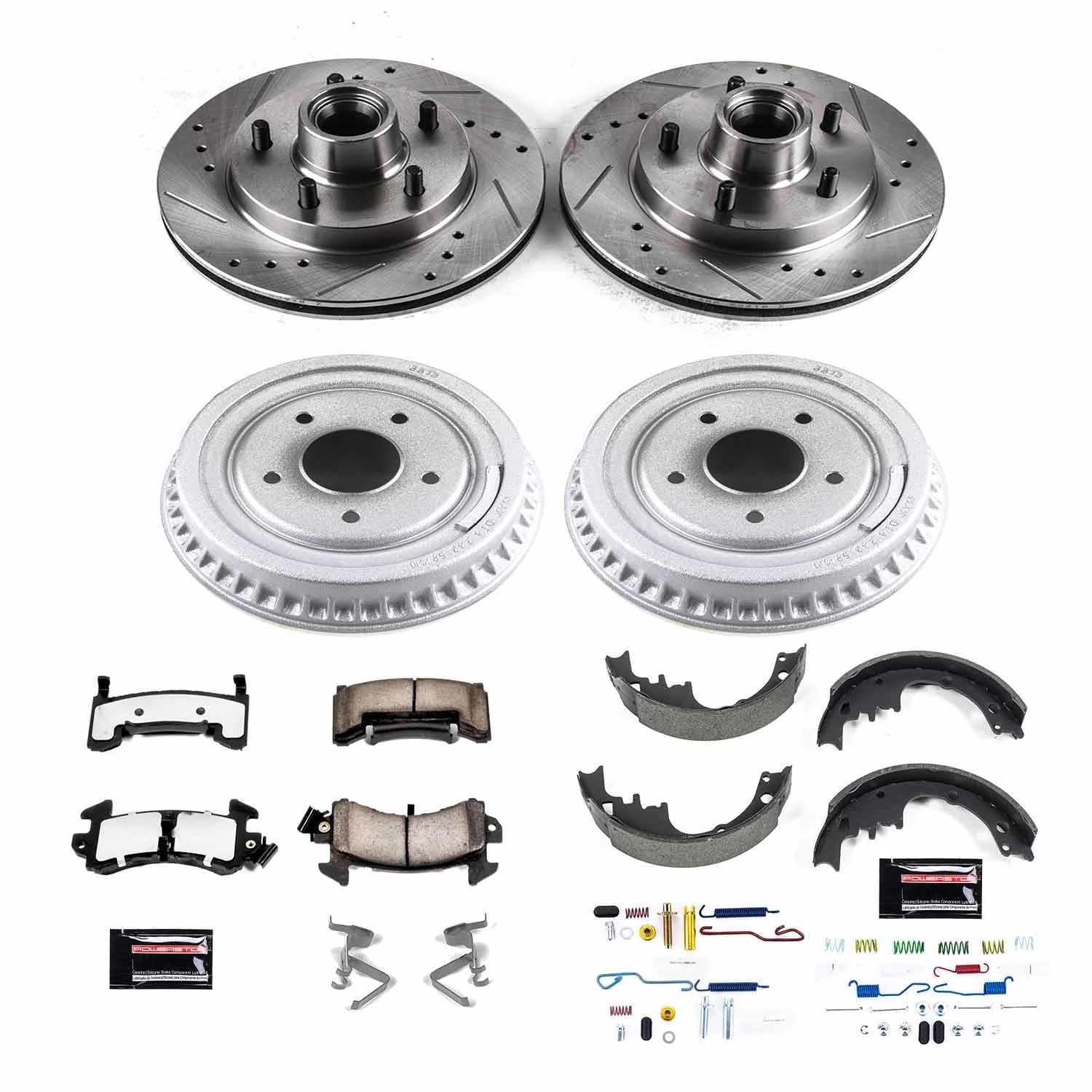 PowerStop Front and Rear Z36 Truck & Tow Brake Pad Rotor Drum and Shoe Kit Fits: CHEVROLET Select Models K15025DK-36