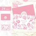 thumbnail image 3 of Paquete de 24 tarjetas de agradecimiento Whaline con forma de concha rosa, 10 x 15 cm, 3 of 7