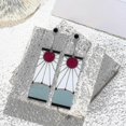 thumbnail image 5 of 925 Sterling Silver Tanjiro Earrings,anime Demon Slayer Cosplay Tanjiro Black Earrings Ear Clip Kimetsu No Yaiba Hanafuda Halloween For Men Women Earr, 5 of 5