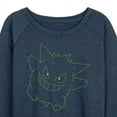 thumbnail image 3 of Pokémon - Gengar Big Face - Women's Lightweight French Terry Long Sleeve Shirt, 3 of 5