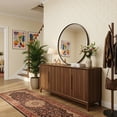 thumbnail image 6 of Antok 24"x24" Round Wall Mirror, Metal Framed Bathroom Vanity Mirror, Black, 6 of 9