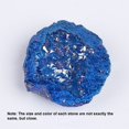 thumbnail image 3 of Piedra geoda de ágata natural irregular, piedra geoda de cristal curativa de Reiki, rocas de colores sintéticas chapadas, muestra mineral decorativa, 3 of 5