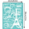 thumbnail image 3 of 2pcs 8.6x11 Inch Self-Adhesive Silk Screen Printing Stencil Reusable Eiffel Tower Mesh Stencils Parisian Postcard French Transfer Washable Home Decor for DIY T-Shirt Fabric Painting Decor, 3 of 9