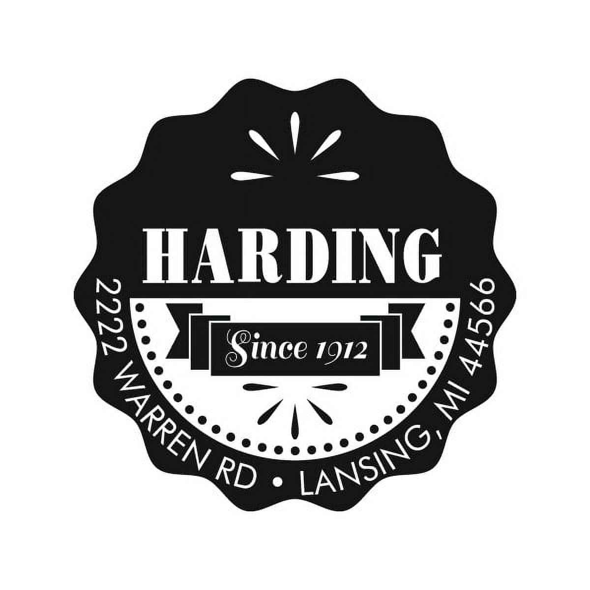 Personalized Square Self Inking Rubber Stamp - The Harding