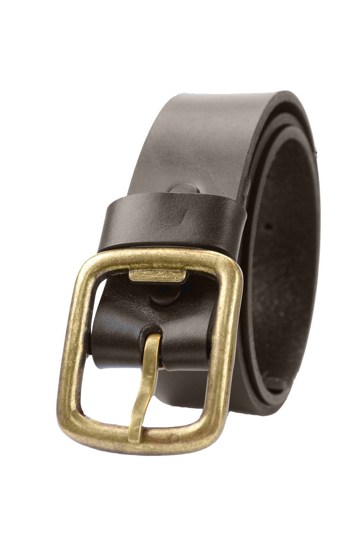 1-1/2 in. US Steer Hide Men's Leather Belt with Detachable Antique Brass Finish Bottle Opener Buckle
