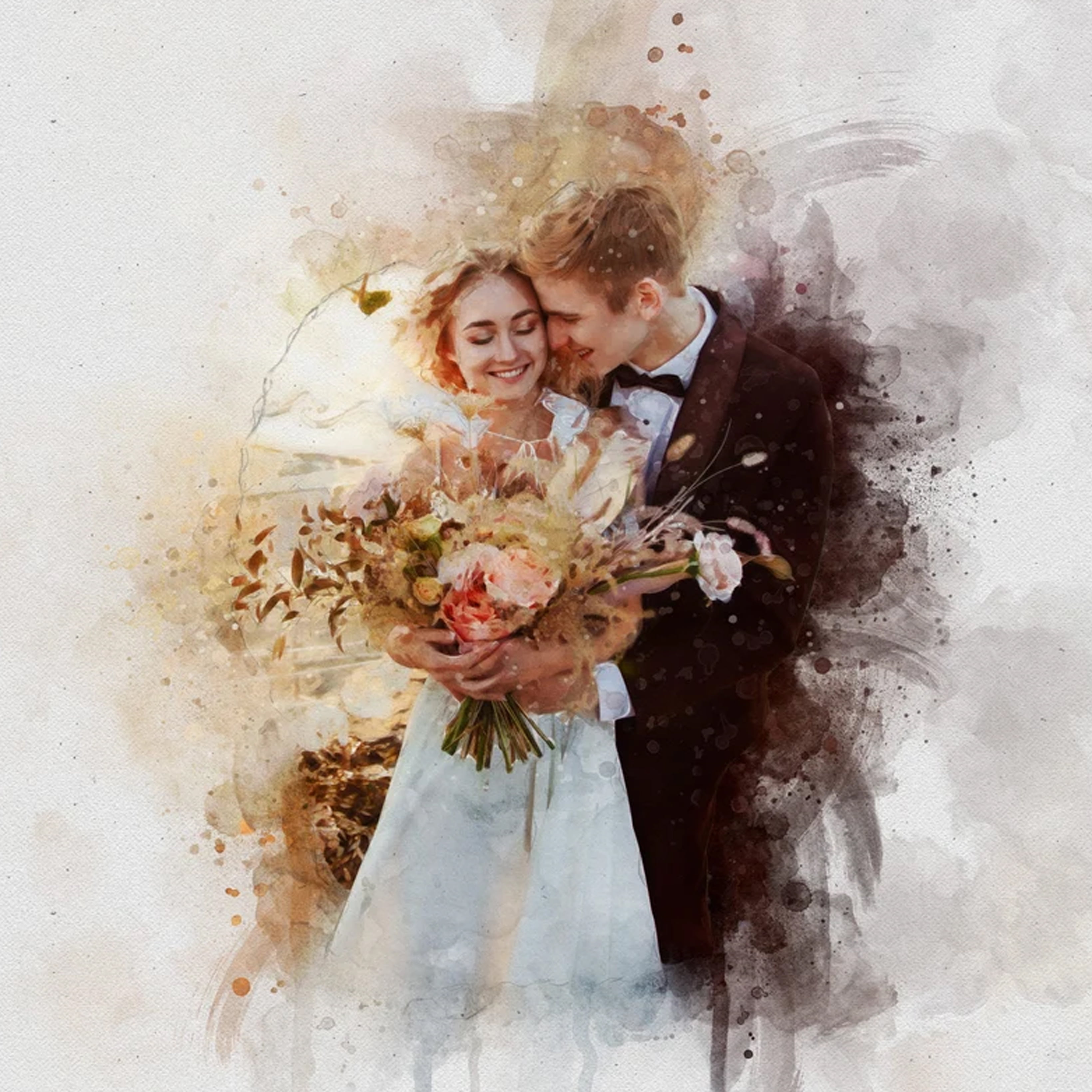 18X24, Custom Portrait, Personalized Watercolor Portrait on Stretched Canvas, Custom Canvas, Canvas Print, Canvas, Personalized Photo Canvas, Canvas Picture, Custom Watercolor, Portrait from Photo