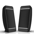 thumbnail image 1 of Petites Enceintes pour Ordinateur Portable, Alimentation USB Filaire, Mini Enceintes Portables 2.0 pour Ordinateur de Bureau/pc/ordinateur Portable-Noir, 1 of 9