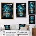 thumbnail image 4 of Designart "Blue Ferris Wheel Nighttime Thrills" Cityscapes Floater Framed Wall Art Living Room, 4 of 7