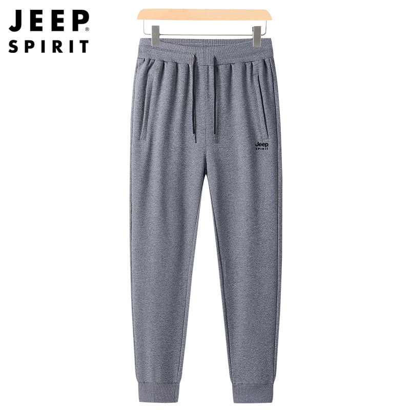 ◎JEEP◎ SPIRIT Jogger Pants MWHITE JN5TSF983MW JEEP SPIRIT New Men's Stretch Knitted Sweatpants Lace-up