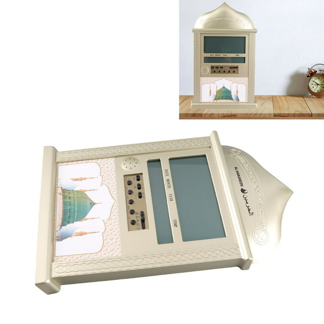 Reloj Digital Azan, Reloj De Oración Musulmana LED Con Pantalla LCD, Reloj De Pared De Athan , Reloj De Oración De Athan, Despertador De Azan Para Casa, Oficina, Mezquita