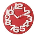 thumbnail image 4 of DOLITY Big Contemporary wall Clock Creative Hollow Out Number Design Analog Clock Red, 4 of 9