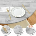 thumbnail image 3 of Wood Grain Round Vinyl Fitted Tablecloth with Elastic Edged, Waterproof Oil Proof Wipeable Table Cover for Indoor Outdoor Patio Table, Fits Round Tables Up to 40" - 44" Diameter, 3 of 6