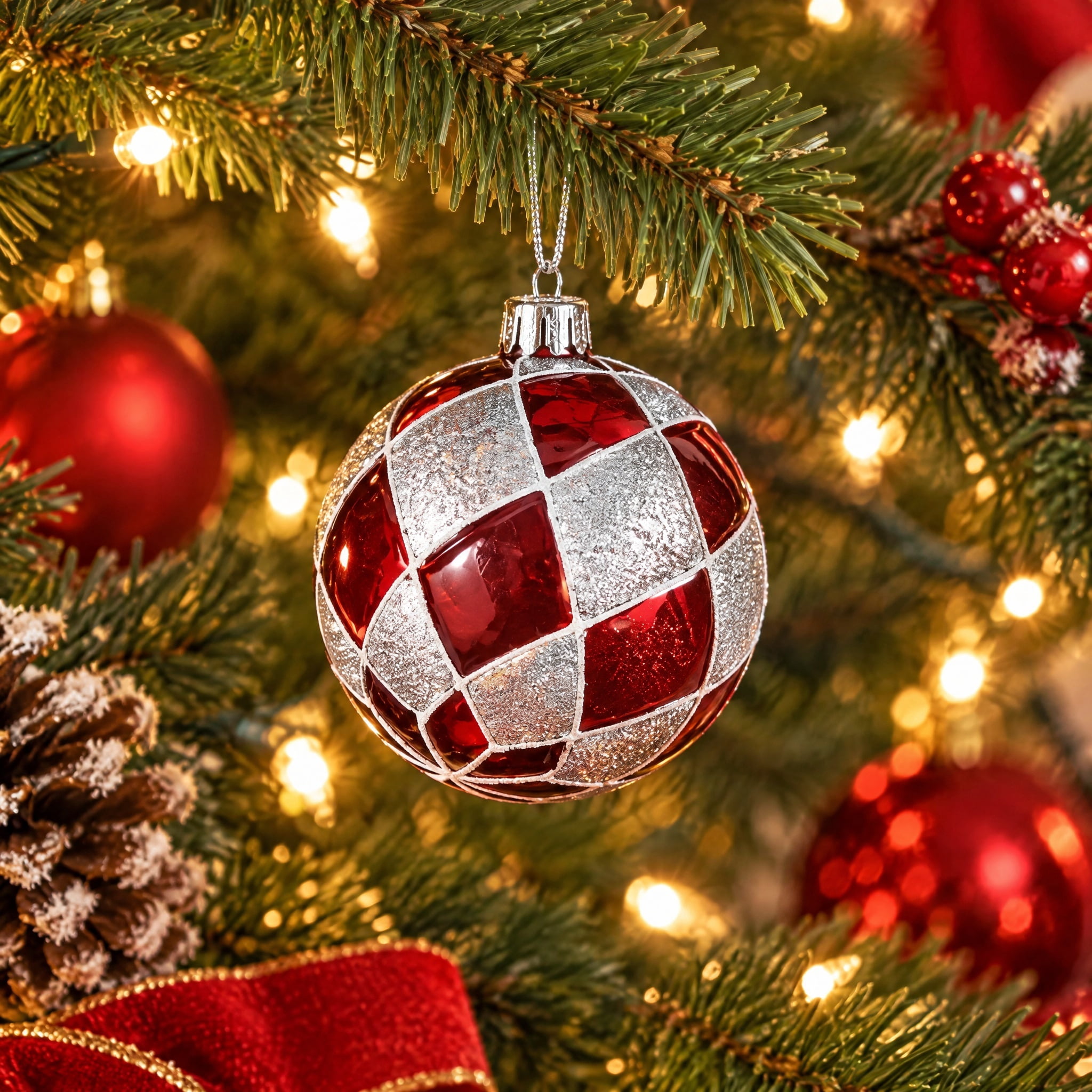 8-Count Red and Silver Ball Shatterproof Christmas Ornaments, 4.3", by Holiday Time