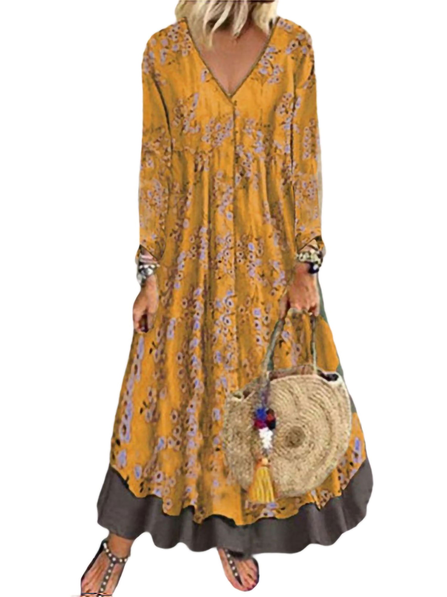 work long sleeve maxi dress