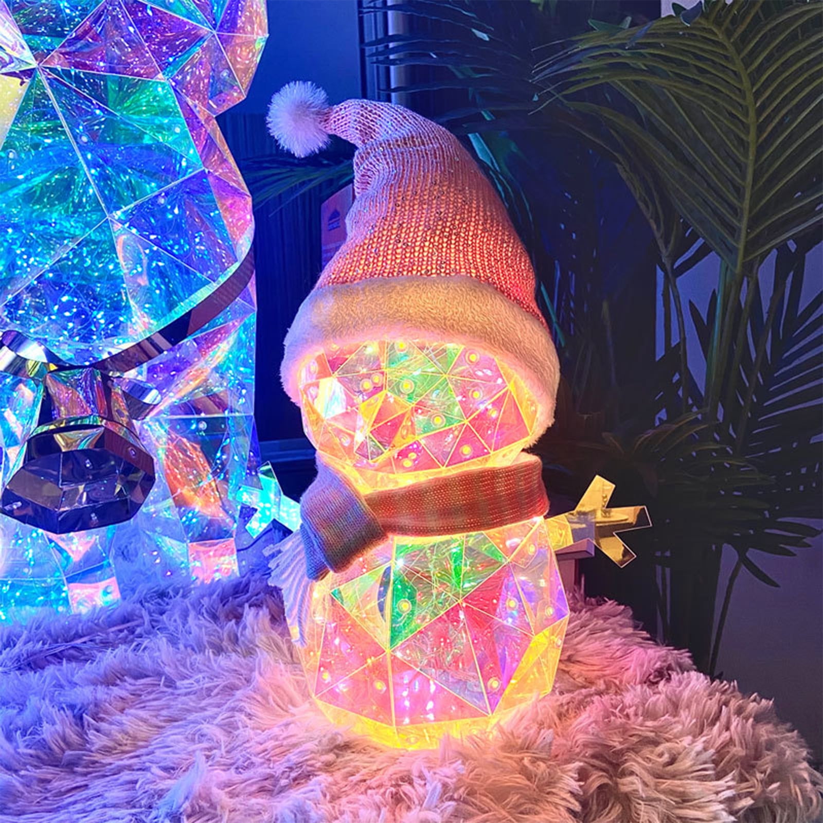 EUDIDV Festive String Lights Christmas Lights, Christmas Snowman, Usb Light String With Colorful Luminous Decoration, Suitable For Home Lawn, Courtyard, Garden Indoor And Outdoor Xmas Lights
