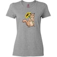 thumbnail image 3 of Inktastic Cute Chipmunk with Sunflower Women's T-Shirt, 3 of 5