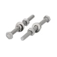 thumbnail image 3 of Unique Bargains 10 Set 304 Stainless Steel 1/4"-20 Thread 3" Length Hex Bolt Kit w Washer Nut, 3 of 3
